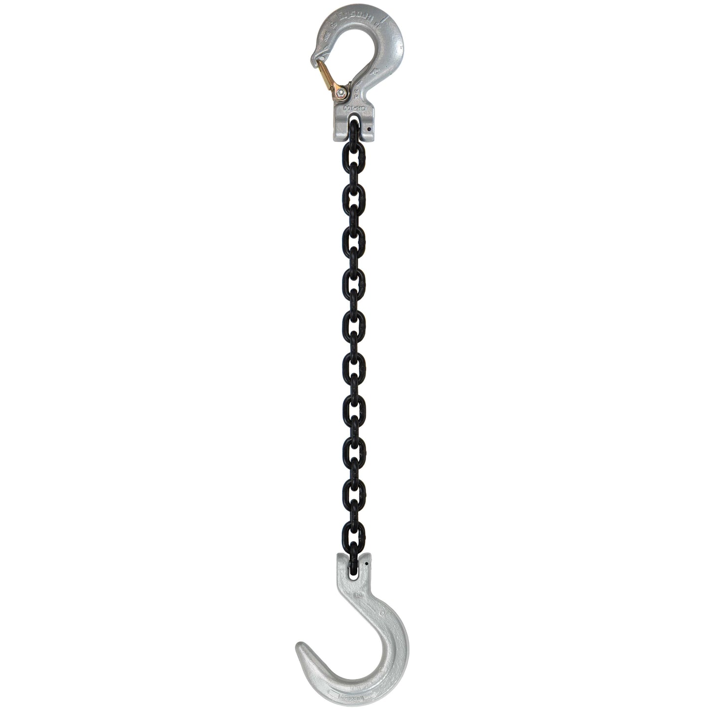 516 inch x 16 foot Domestic Single Leg Chain Sling w Crosby Sling & Foundry Hooks Grade 100 image 1 of 2