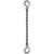 12 inch x 6 foot Domestic Single Leg Chain Sling w Crosby Sling & Sling Hooks Grade 100 image 1 of 2