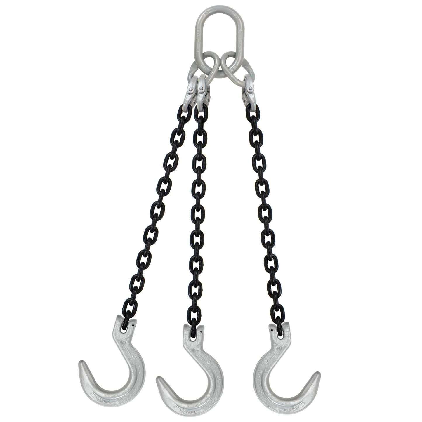 5/16" x 18' - Domestic 3 Leg Chain Sling w/ Crosby Foundry Hooks - Grade 100