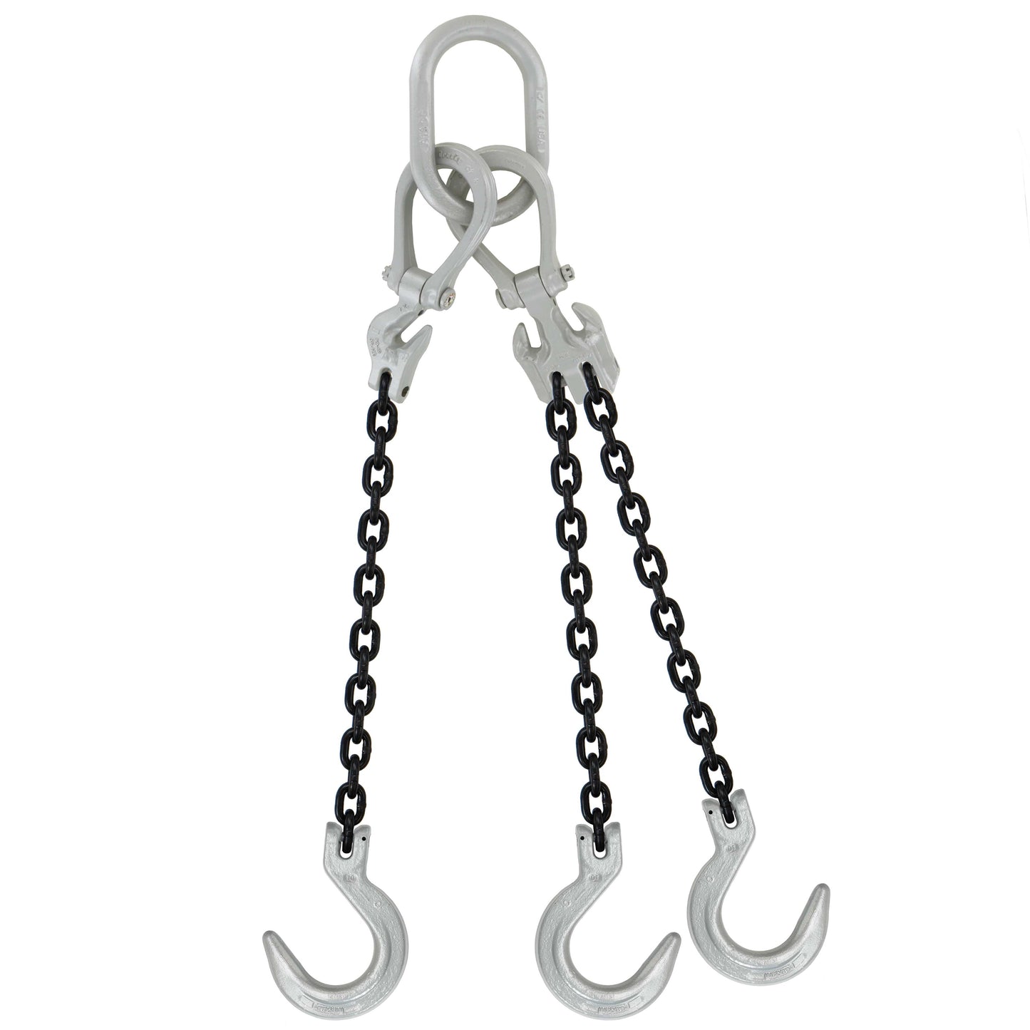 932 inch x 10 foot Domestic Adjustable 3 Leg Chain Sling w Crosby Foundry Hooks Grade 100 image 1 of 2