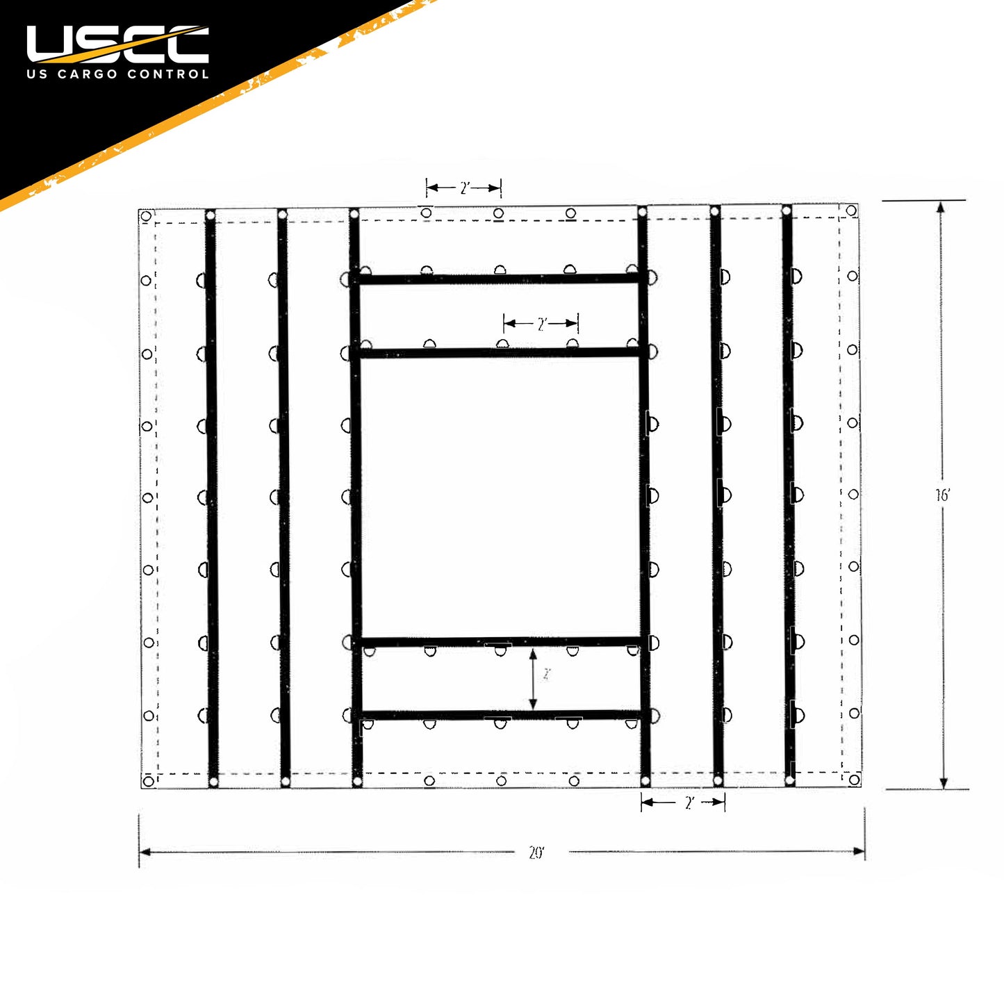 Heavy Duty Steel Tarp 20 foot x 18 foot (6 foot Drop) 18 oz Black Tarp image 6 of 9