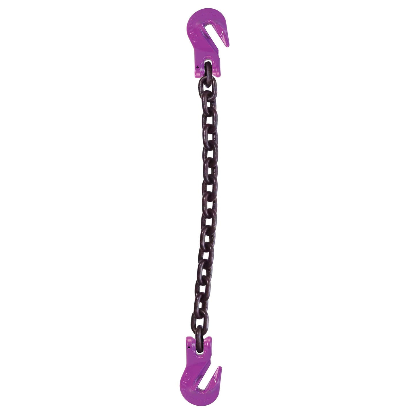 38 inch x 14 foot Single Leg Chain Sling w Grab & Grab Hooks Grade 100 image 1 of 2