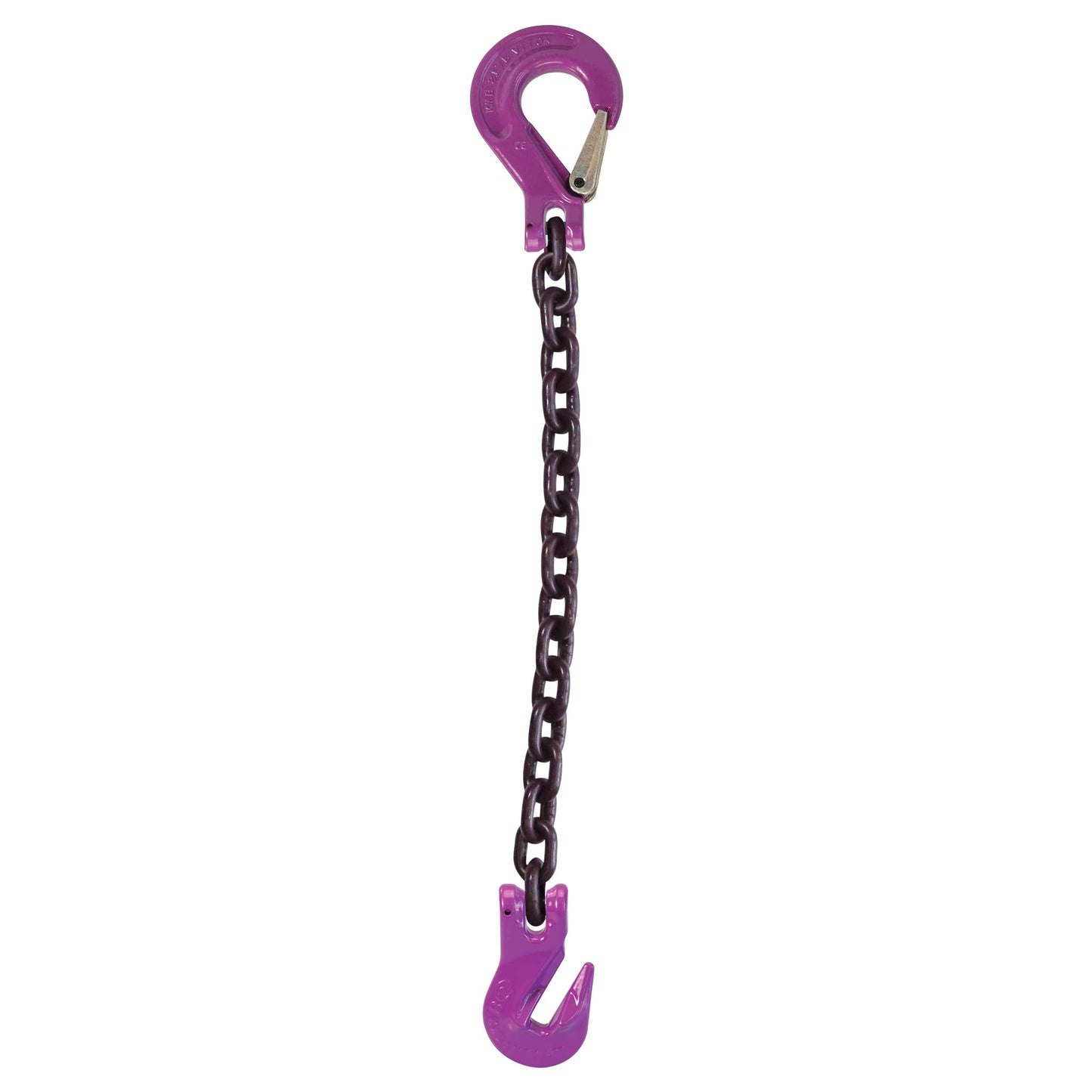 932 inch x 14 foot Single Leg Chain Sling w Grab & Sling Hooks Grade 100 image 1 of 2