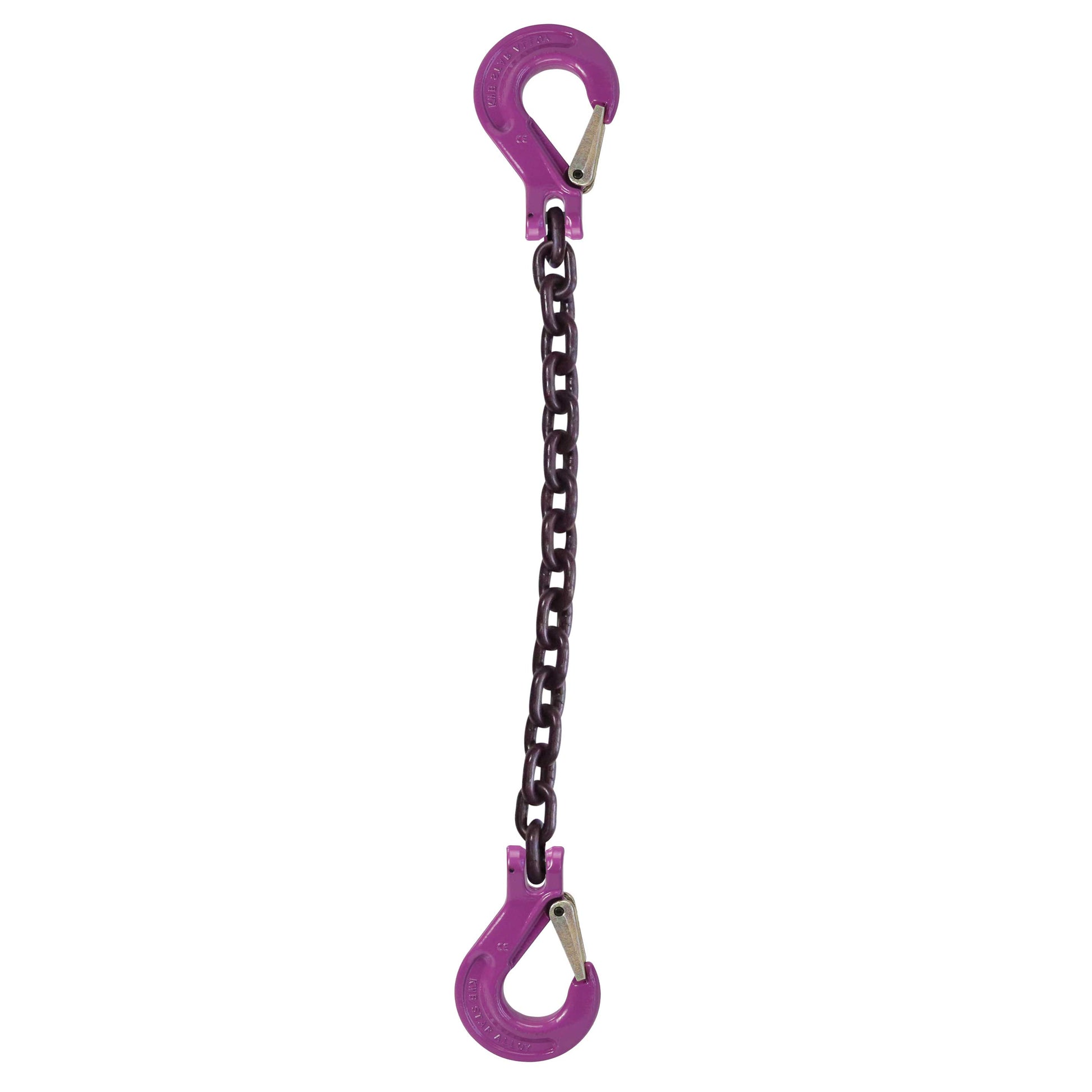 932 inch x 16 foot Single Leg Chain Sling w Sling & Sling Hooks Grade 100 image 1 of 2