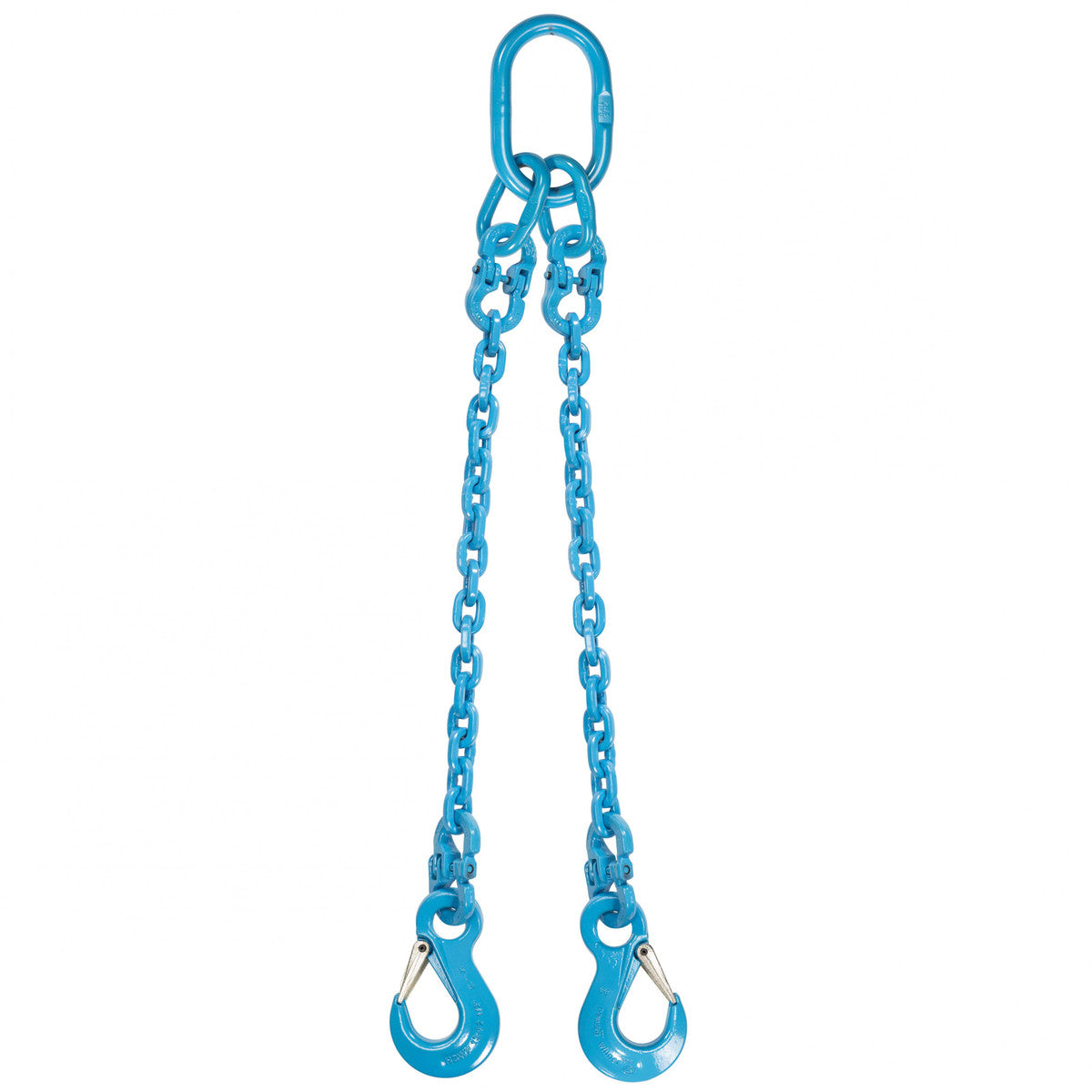 9/32" x 8' - Pewag 2 Leg Chain Sling w/ Sling Hooks - Grade 120