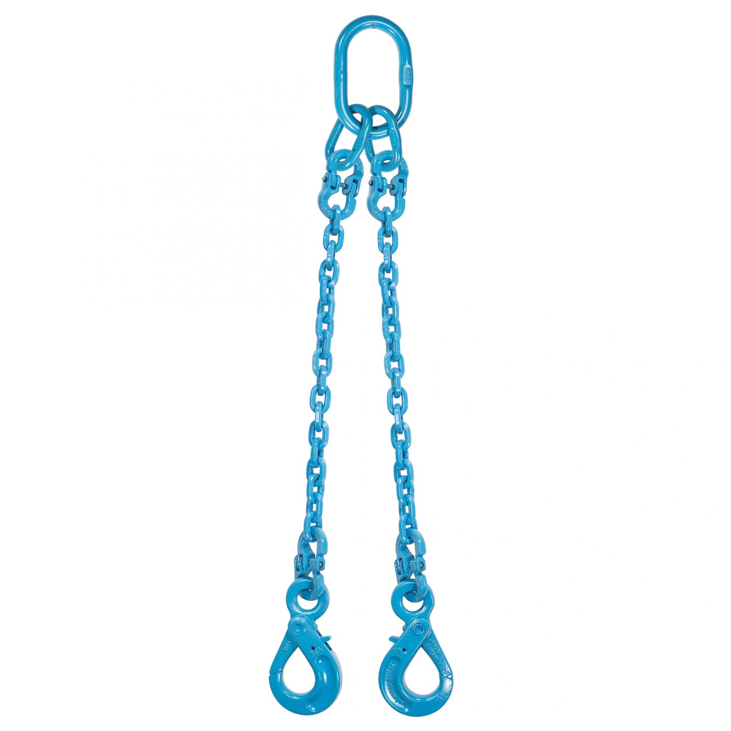 932 inch x 8 foot Pewag 2 Leg Chain Sling w SelfLocking Hooks Grade 120