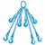 932 inch x 10 foot Pewag Adjustable 4 Leg Chain Sling w Sling Hooks Grade 120 image 1 of 2