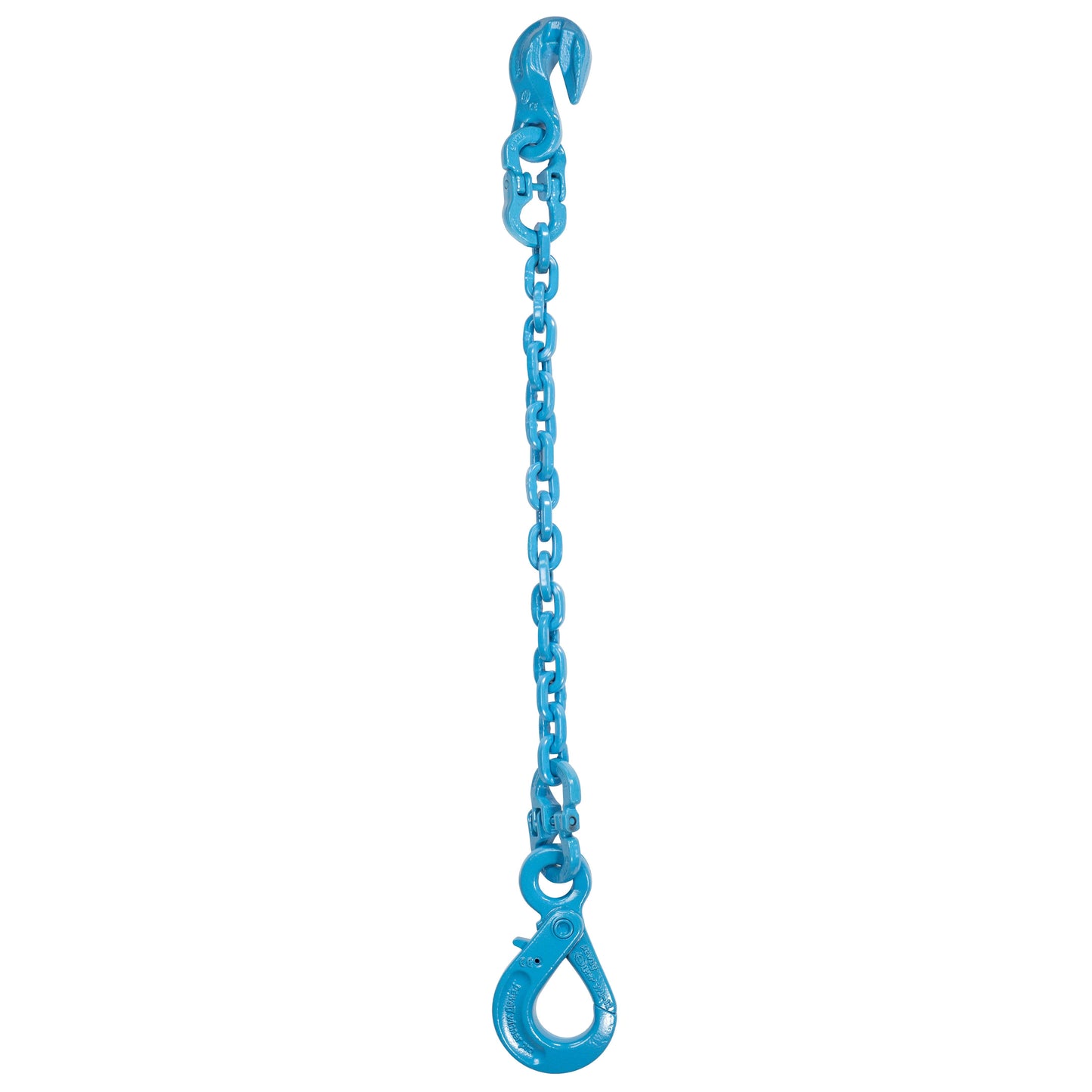 932 inch x 6 foot Pewag Single Leg Chain Sling w Grab & SelfLocking Hooks Grade 120 image 1 of 2