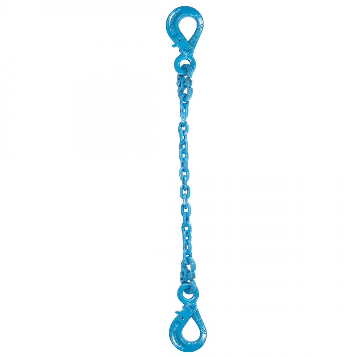 38 inch x 18 foot Pewag Single Leg Chain Sling w SelfLocking & SelfLocking Hooks Grade 120 image 1 of 2