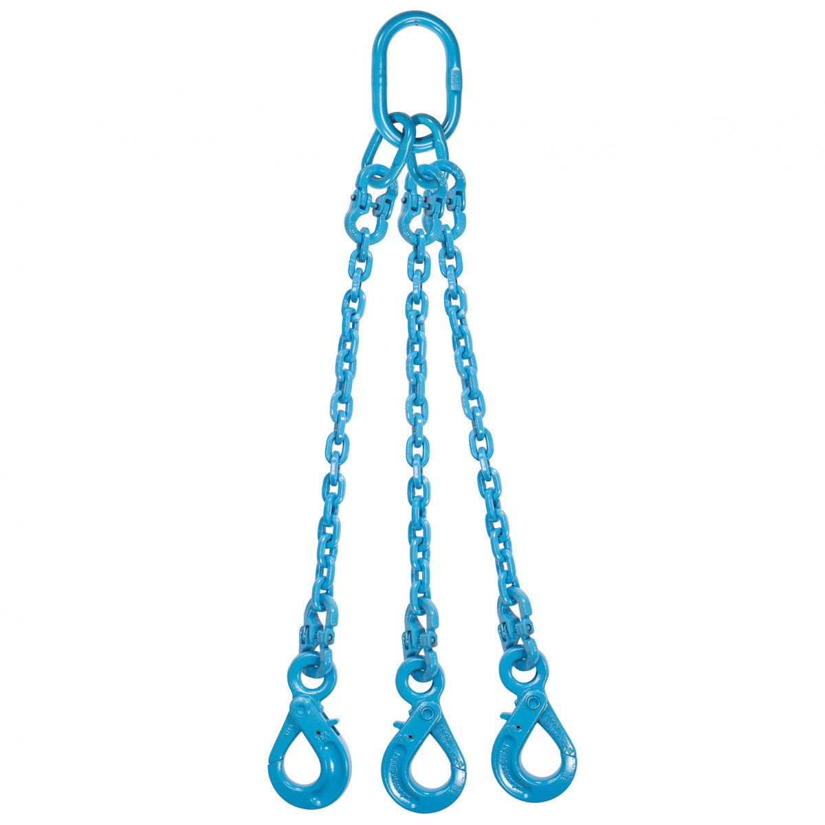 1/2" x 10' - Pewag 3 Leg Chain Sling w/ Self-Locking Hooks - Grade 120