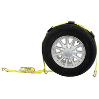 Wheel Tie Down Straps For Vehicle Transporters: Steel Eye Choker & Flat  Snap Hooks - Super Power Winch
