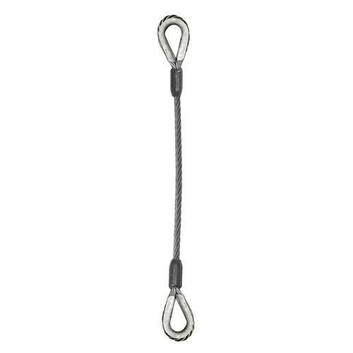 Wire Rope Sling - Single Leg Thimble and Thimble - 3/8 x 18
