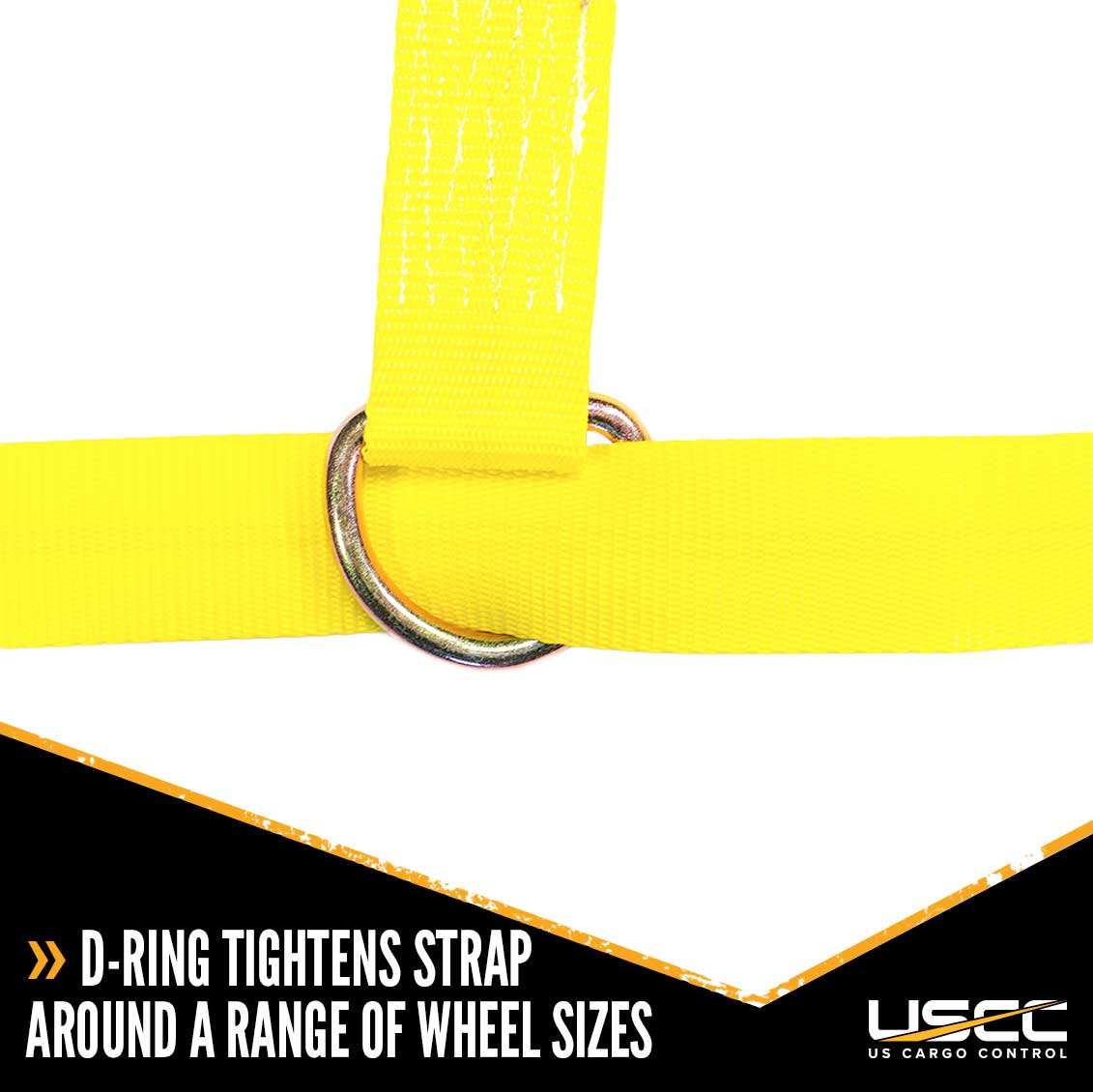 Yellow Adjustable Tow Dolly Strap with 2 Top Strap and Flat Hook 2 pack image 6 of 7