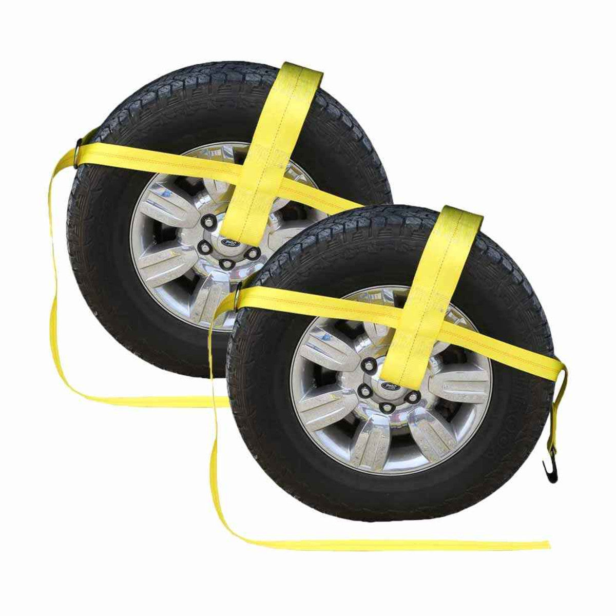 2Pack 2 Car Basket Straps Adjustable Tow Dolly Wheel Net Set Tire